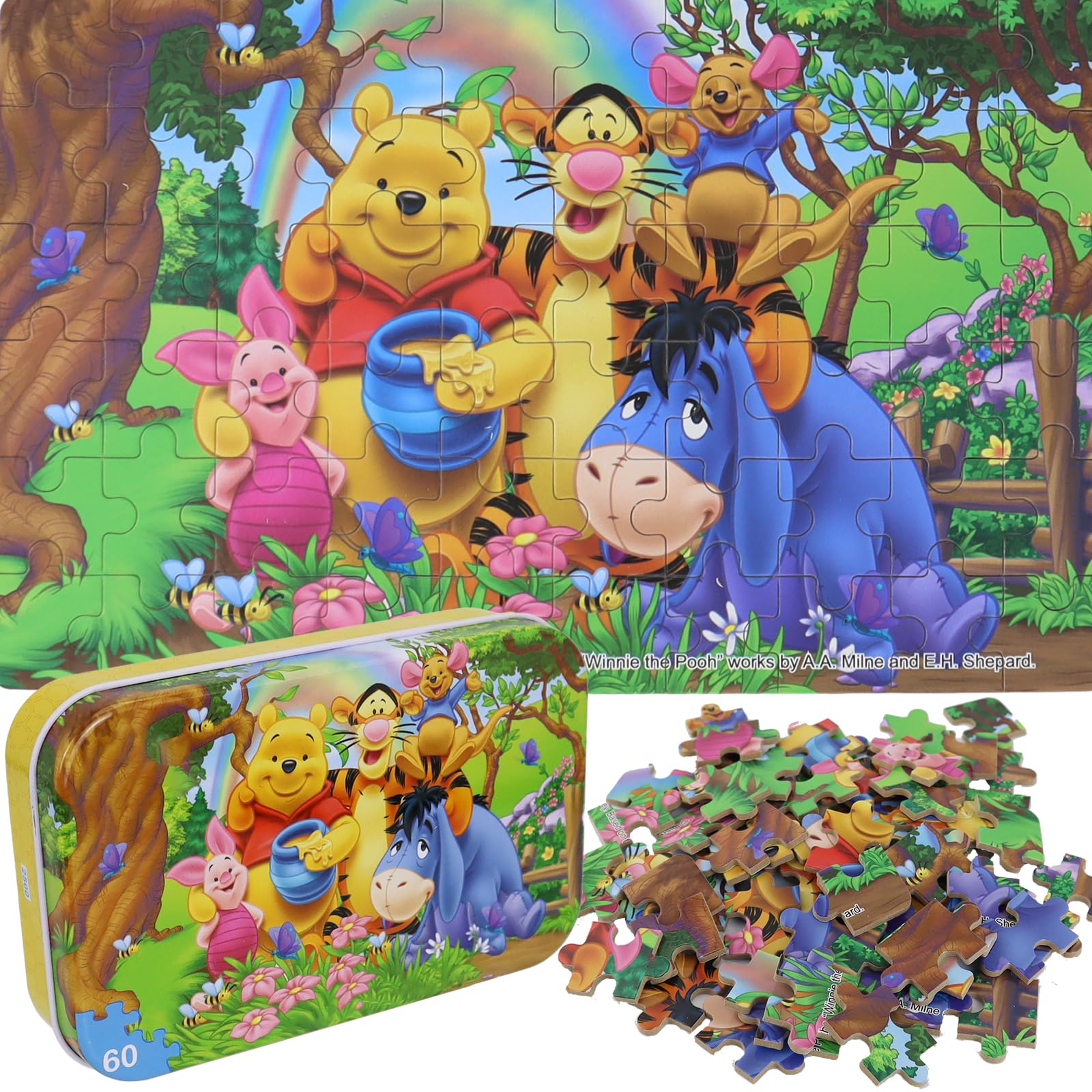 Amazon.com: 60 Piece Jigsaw Puzzles for Kids Ages 4-8 Bear Animal